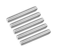 sourcing map Tige Filetée M14 x 90mm Acier Inoxydable 304, 2mm de Pas Filetage Droite 5Pcs Tiges Entièrement Fileté pour Projets de Bricolage