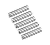 sourcing map Tige Filetée M16 x 70mm Acier Inoxydable 304, 2mm de Pas Filetage Droite 5Pcs Tiges Entièrement Fileté pour Projets de Bricolage