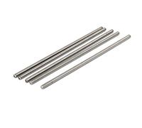 sourcing map Tige Filetée M4x120mm Acier inoxydable 304 entièrement filetée tige Ton argent 5pcs