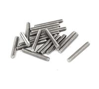 sourcing map Tige Filetée M4x30mm Acier inoxydable 304 tige filetée mâle pleinement ton argent 20pcs
