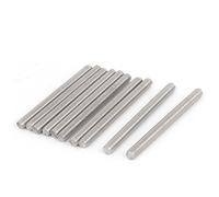 sourcing map Tige Filetée M6x70mm Acier Inoxydable 304 tige filetée mâle ton argent 10pcs