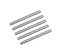 sourcing map Tige Filetée M6 x 70mm Acier Inoxydable 304, 1mm de Pas Filetage Droite 5Pcs Tiges Entièrement Fileté pour Projets de Bricolage