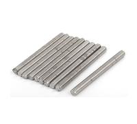 sourcing map Tige Filetée M6x65mm Acier Inoxydable 304 tige entièrement filetée Argenté goujon 10pcs