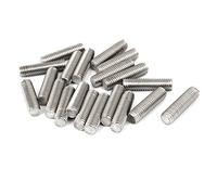 sourcing map Tige Filetée M8 x 30mm Acier Inoxydable 304, 1.25mm de Pas, 20Pcs Tiges Entièrement Fileté pour Projets de Bricolage