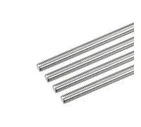 sourcing map Tige Filetée M8 x 400mm Acier Inoxydable 304, 1.25mm de Pas Filetage Droite 4Pcs Tiges Entièrement Fileté pour Projets de Bricolage
