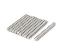 sourcing map Tige Filetée M8x70mm 1.25mm 304 tiges filetées goujons entièrement 10pcs