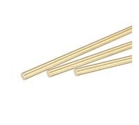 sourcing map Tige Laiton Laiton Solide Rond 4mm Diamètre 450mm Longueur Tour Barre Stock pour RC Modèle Bricoleur Artisanat Coffret de 4