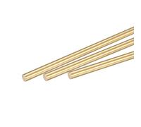 sourcing map Tige Laiton Solide Rond 4mm Diamètre 350mm Longueur Tour Barre Stock pour RC Modèle Bricoleur Artisanat Coffret de 10