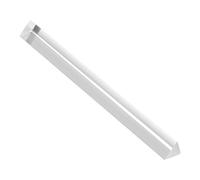 sourcing map Tige Triangulaire Acrylique 250mm x 25mm Clair, Barre en Plastique Solide PMMA pour Bricolage, Luminaires et Artisanat