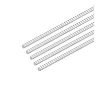 sourcing map Tiges Acier Inox 304 Rond, 4mm x 400mm Solide Arbre Tiges pour Bricolage Artisanat Modèle Voiture Hélicoptère Avion, Paquet de 5