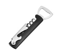 sourcing map Tire-bouchon de serveur en acier inoxydable durable pour bar, fête, mariage, maison, voyage, noir