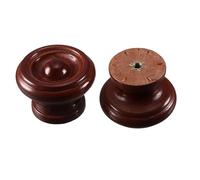 sourcing map Tiroir d'Armoire 37mm x 25mm, Boutons de Traction en Bois à Trou Unique, Poignées pour Tiroir de Commode, Armoire, avec Vis Rouge Marron 8 pcs