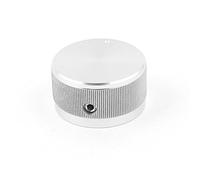 sourcing map Ton Argent Aluminium Solide CNC HiFi Radio Boutons de Commande de Volume Haut-Parleur 30x16mm