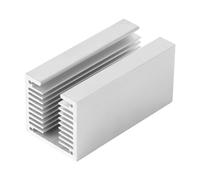 sourcing map Ton argenté U Radiateur dissipateur Thermique Aluminium à Ailette Refroidissement 80x40x40mm