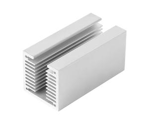 sourcing map Ton argenté U Radiateur dissipateur Thermique Aluminium à Ailette Refroidissement 80x40x40mm