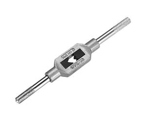 sourcing map Tourne à Gauche Porte Taraud Réglable Robinet Clé Poignée pour Métrique M1-M8 W1/16-1/4 Robinet Fraise Clé à Tarauder Outil Moyen Carbone Acier Poignée avec Nickelé