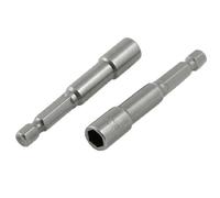 sourcing map Tournevis Entraînements Trépan s 7mm Hexagonal Prise Adaptateurs Pointe Gris 2 Pcs