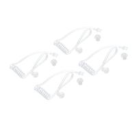 sourcing map Transparent Acoustique Tube pour Deux Voies Radio Oreillette et Casque, Rechange Bobine Tube, Paquet de 4
