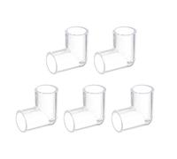 sourcing map Transparent Acrylique Tuyau Coude 16mm/0,63" 5Pcs