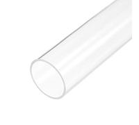 sourcing map Transparent Tuyau Acrylique Rigide 51mm ID x 55mm OD x 305mm 2mm Mur Rond Tube Tuyaux