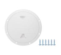 sourcing map Trappe d'accès ronde antidérapante de 20,3 cm pour pont d'inspection et couvercle, couvercle amovible avec vis pour bateau de mer, yacht, blanc