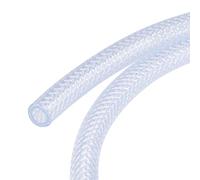 sourcing map Tressé Renforcé PVC Tube 6mm Diamètre Interne 1m Transparent Haute Pression pour Tuyau eau