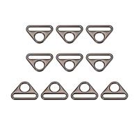 sourcing map Triangle Boucle Ajusteur, 10Pcs 1.26" 32mm Ajusteur Triangle avec Barre Pivot Clip D Dee Anneau Boucle, Gris foncé