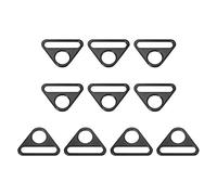 sourcing map Triangle Boucle Ajusteur, 10Pcs 1.5" 38mm Ajusteur Triangle avec Barre Pivot Clip D Dee Anneau Boucle, Mat Noir
