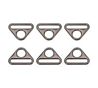 sourcing map Triangle Boucle Ajusteur, 6Pcs 1.26" 32mm Ajusteur Triangle avec Barre Pivot Clip D Dee Anneau Boucle, Gris foncé
