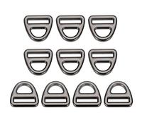 sourcing map Triangle Boucles Ajusteur, 10Pcs 3/5 Pouce Triangle D Anneaux Ajusteur Triangle avec Tige Pivotant Clip pour Sac à Sangles Sangles, Foncé Gris