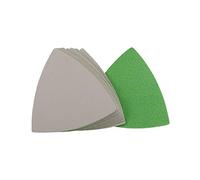 sourcing map Triangle Détail Ponceuse Papier Verre Crochet et Boucle 3-1/2 Pouce Carbure Silicium Tampon Ponçage 3000 Grain 12Pcs