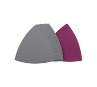 sourcing map Triangle Détail Ponceuse Papier Verre Crochet et Boucle 3-1/2 Pouce Carbure Silicium Tampon Ponçage 2000 Grain 12Pcs