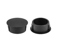 sourcing map Trou Bouchons Noir Plastique 22mm Encliquetable Verrouillage Trou Tube(21.5-22mm) Acier Meubles Escrime Poteau Tube Encart Extrémité Capuchons pour Fitness Équipement 25Pcs