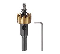sourcing map Trou Scie 20.5mm (13/16") M35 HSS (Haute Vitesse Acier) Titanium Revêtu Foret Morceau Coupeur Ouvreur pour Inox Acier Aluminium Alliage Métal Bois Plastique