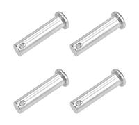 sourcing map Trou Unique Goupille Blocage 10mm x 40mm Tête Plate 304 Acier Inoxydable Blocage Goupille 4Pcs