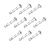 sourcing map Trou Unique Goupille Blocage 3mm x 16mm Tête Plate 304 Acier Inoxydable Blocage Goupille 10Pcs