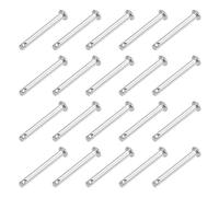 sourcing map Trou Unique Goupille Blocage 3mm x 25mm Tête Plate 304 Acier Inoxydable Blocage Goupille 20Pcs