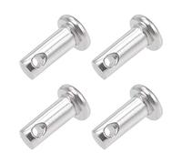 sourcing map Trou Unique Goupille Blocage 4mm x 10mm Tête Plate 304 Acier Inoxydable Blocage Goupille 4Pcs