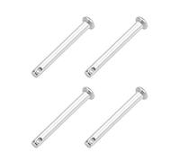 sourcing map Trou Unique Goupille Blocage 4mm x 35mm Tête Plate 304 Acier Inoxydable Blocage Goupille 4Pcs