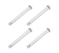 sourcing map Trou Unique Goupille Blocage 4mm x 40mm Tête Plate 304 Acier Inoxydable Blocage Goupille 4Pcs