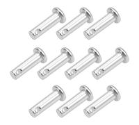 sourcing map Trou Unique Goupille Blocage 5mm x 16mm Tête Plate 304 Acier Inoxydable Blocage Goupille 10Pcs