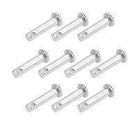 sourcing map Trou Unique Goupille Blocage 5mm x 20mm Tête Plate 304 Acier Inoxydable Blocage Goupille 10Pcs