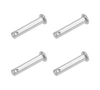 sourcing map Trou Unique Goupille Blocage 5mm x 25mm Tête Plate 304 Acier Inoxydable Blocage Goupille 4Pcs