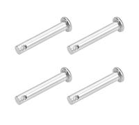 sourcing map Trou Unique Goupille Blocage 5mm x 30mm Tête Plate 304 Acier Inoxydable Blocage Goupille 4Pcs