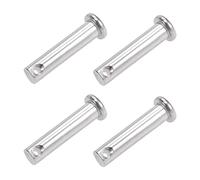 sourcing map Trou Unique Goupille Blocage 8mm x 35mm Tête Plate 304 Acier Inoxydable Blocage Goupille 4Pcs