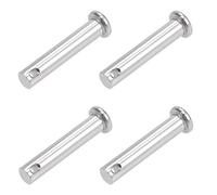 sourcing map Trou Unique Goupille Blocage 8mm x 40mm Tête Plate 304 Acier Inoxydable Blocage Goupille 4Pcs