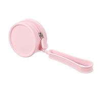 sourcing map Trousse de maquillage en silicone ronde de 7,6 cm - Étanche - Organiseur de toilette de voyage pour femme - Taille S - Rose