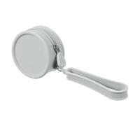 sourcing map Trousse de maquillage en silicone ronde de 7,6 cm - Étanche - Organiseur de toilette de voyage pour femme - Taille S - Gris
