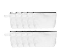 sourcing map Trousse de toilette de voyage unie à fermeture éclair pour femme et adolescente, blanc