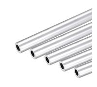 sourcing map Tube Aluminium 6063 Aluminium Rond Tube 10mm Diamètre Externe 6mm Interne Diamètre 25cm Longueur Tuyau Tube 5pcs